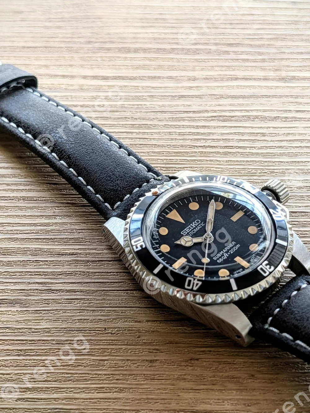 40mm Vintage Style Seiko Submariner Style Diver Mod Watch Smooth Sweep Second